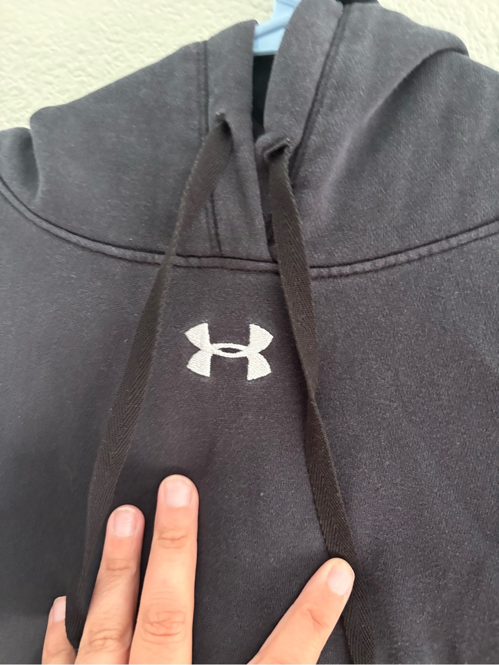 Under Armour Men’s Black Crewneck Hoodie with White Logo